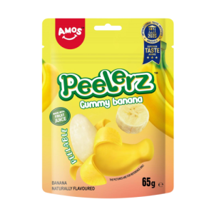 Amos Peelerz Gummy Banana Peg Bag 65g