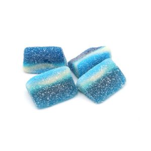 Blue Raspberry Sour Belts Sweet Tub 100g